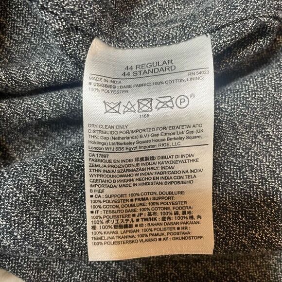 Banana Republic Jacket Blazer Modern Slim Fit Mens Size 44 R/S Grey Pockets - Picture 5 of 9